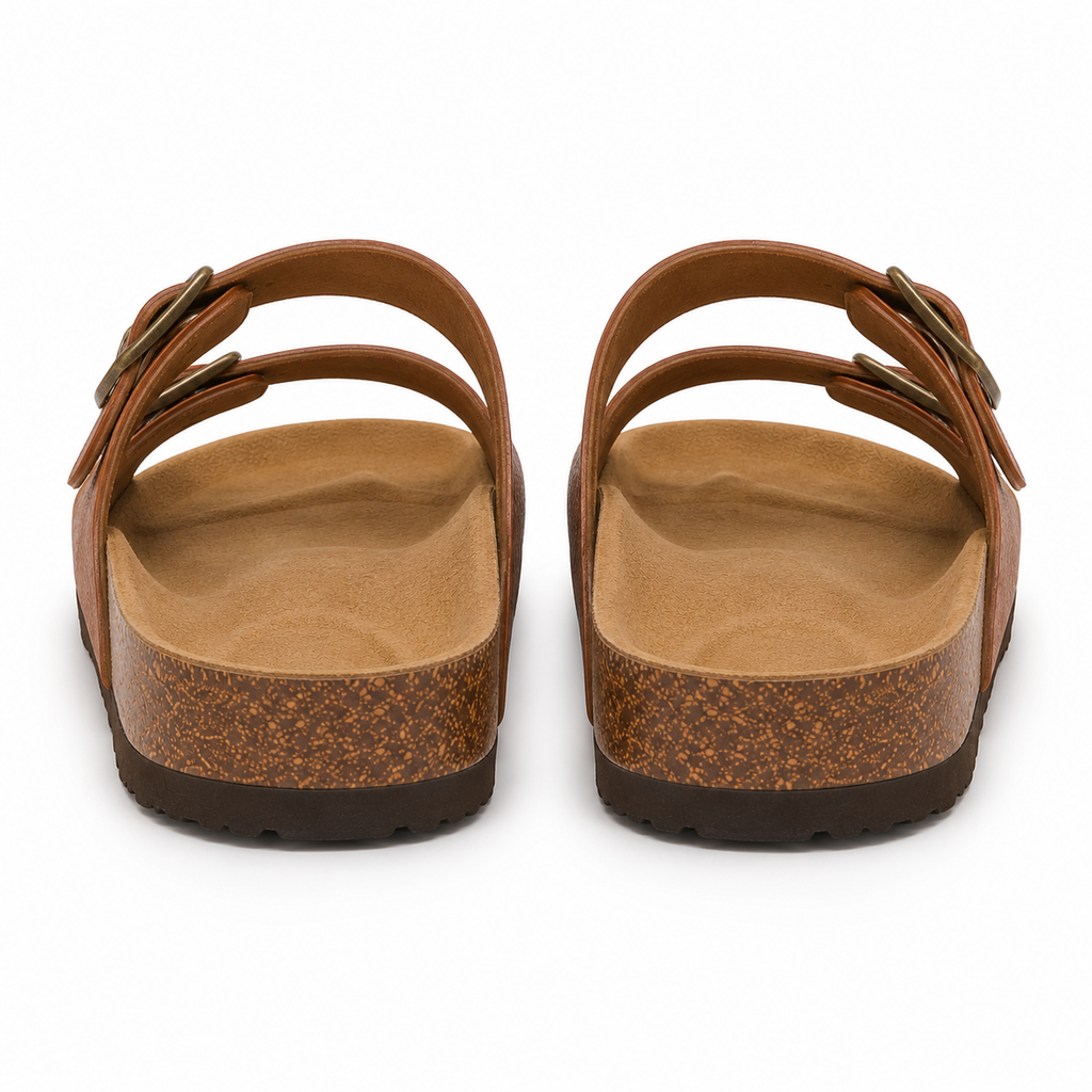 Sandali in pelle marrone per uomo
