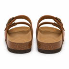 Sandali in pelle marrone per uomo