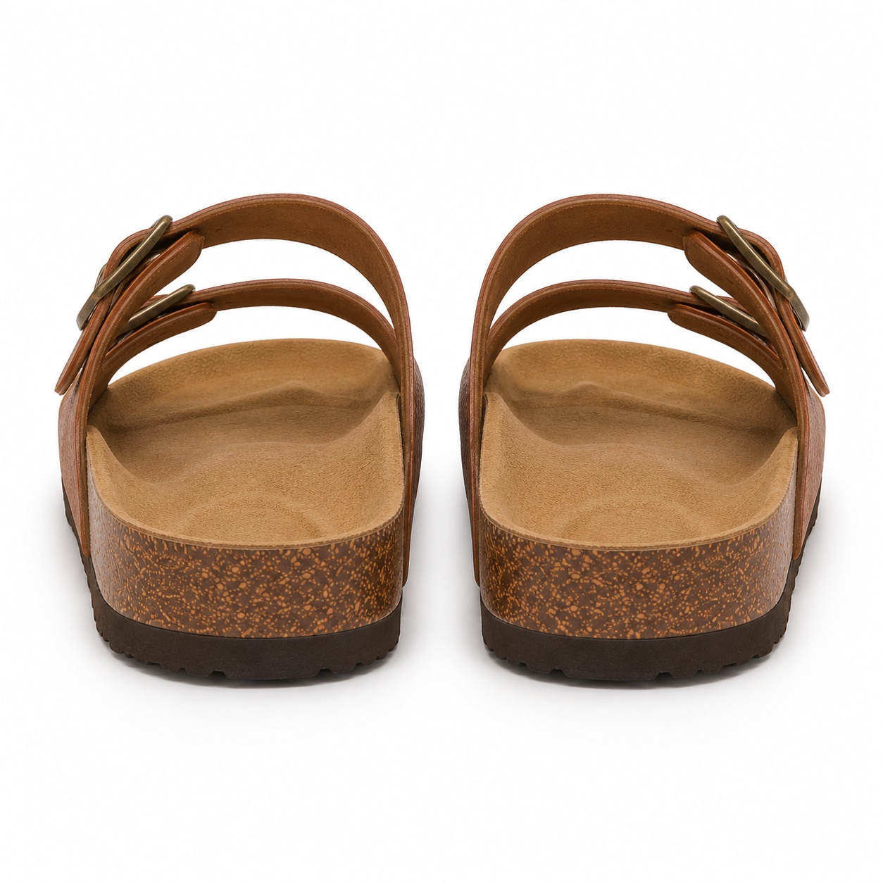 Sandali in pelle marrone per uomo
