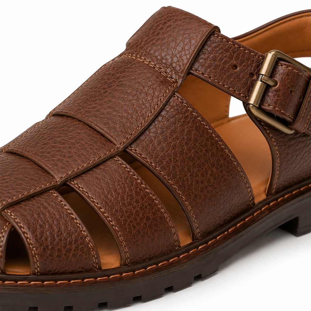 Sandali in pelle marrone perfetti per l'estate.