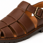 Sandali in pelle marrone perfetti per l'estate.