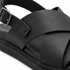 Sandali eleganti Falivelli per uomo in pelle nera