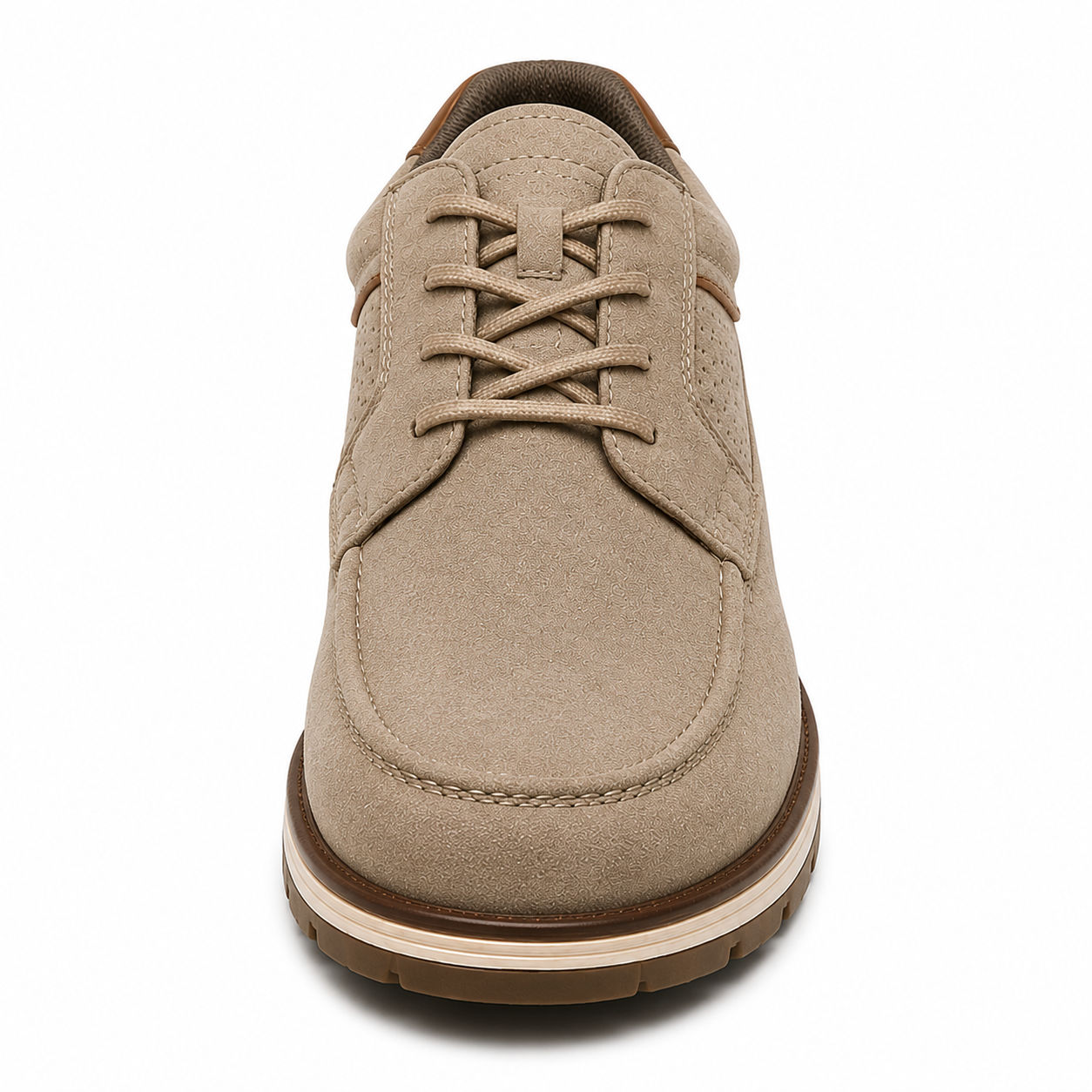 Scarpe Casual Eleganti Uomo Beige Sabbia con Suola Comfort Multistrato