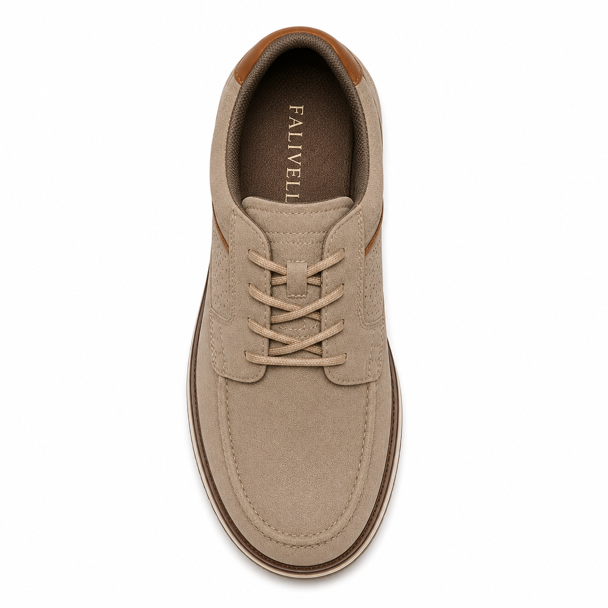 Scarpe Casual Eleganti Uomo Beige Sabbia con Suola Comfort Multistrato