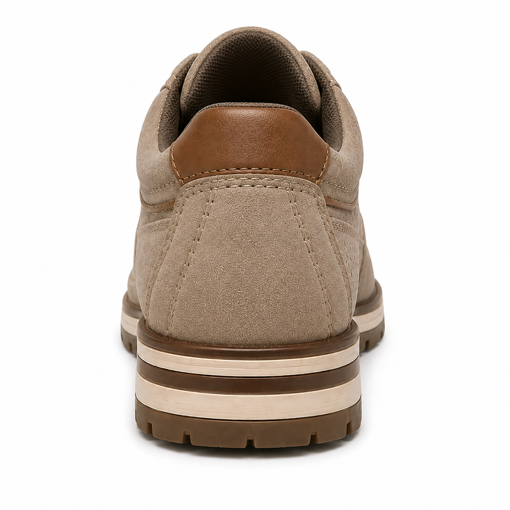 Scarpe Casual Eleganti Uomo Beige Sabbia con Suola Comfort Multistrato