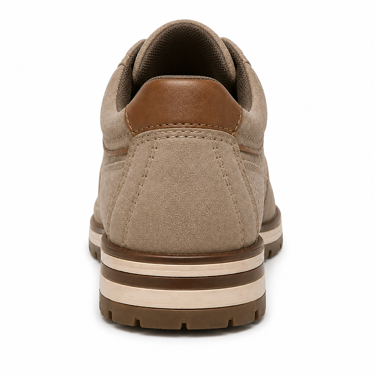 Scarpe Casual Eleganti Uomo Beige Sabbia con Suola Comfort Multistrato