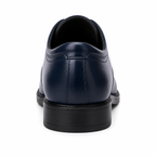 Scarpe Uomo Classiche Oxford Blu Navy con Punta Cap Toe