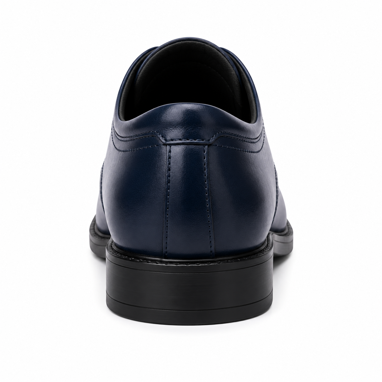 Scarpe Uomo Classiche Oxford Blu Navy con Punta Cap Toe