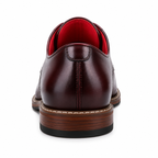 Scarpe Eleganti Uomo Bordeaux con Punta Cap Toe Traforata