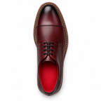 Scarpe Eleganti Uomo Bordeaux con Punta Cap Toe Traforata