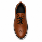 Scarpe Uomo Brogue Casual Marrone con Suola Comfort Bianca