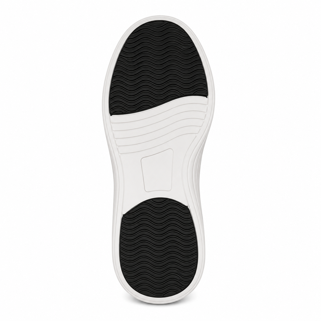 Scarpe Uomo Brogue Casual Marrone con Suola Comfort Bianca