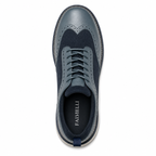 Scarpe Uomo Casual Business Blu e Grigio con Suola Comfort Bianca