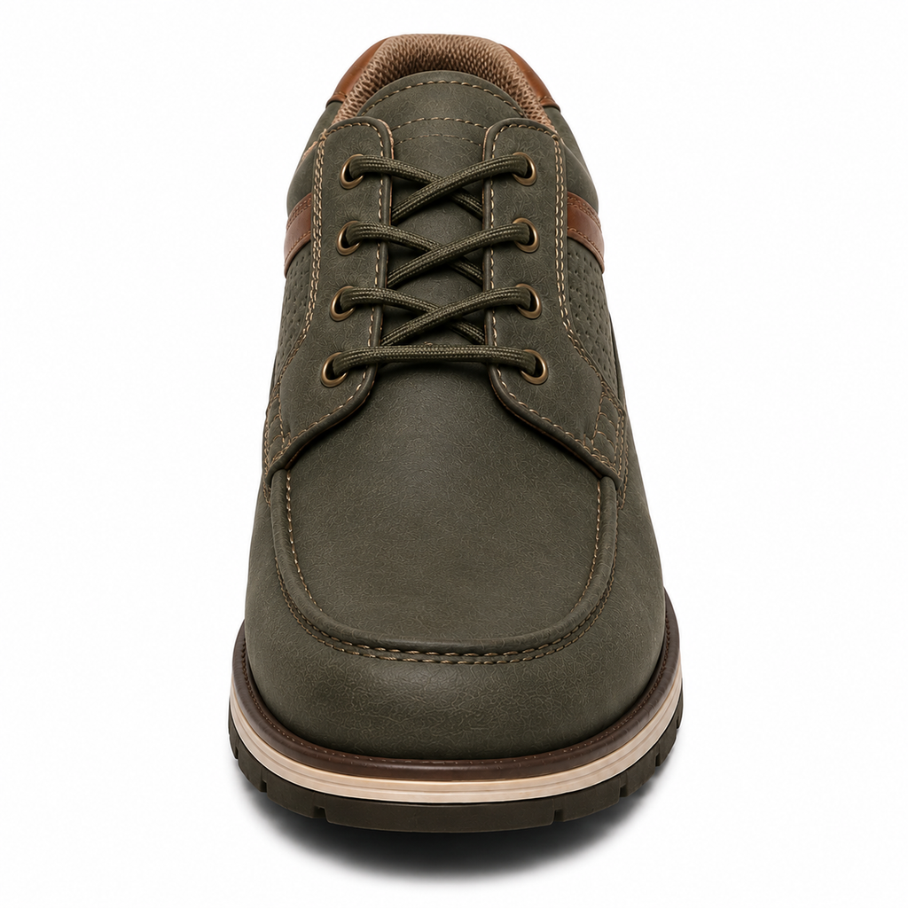 Scarpe Uomo Casual Outdoor Verde Militare con Suola Comfort Antiscivolo