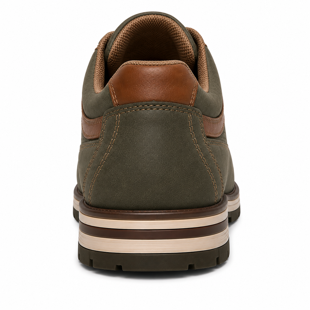Scarpe Uomo Casual Outdoor Verde Militare con Suola Comfort Antiscivolo