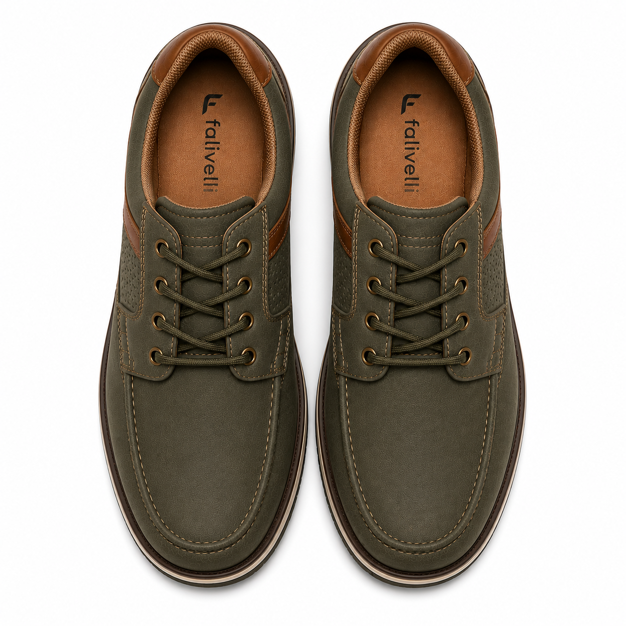 Scarpe Uomo Casual Outdoor Verde Militare con Suola Comfort Antiscivolo
