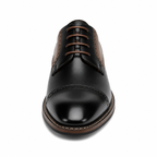 Scarpe Oxford Eleganti Uomo Nero e Marrone con Dettagli Brogue