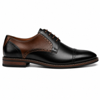 Scarpe Oxford Eleganti Uomo Nero e Marrone con Dettagli Brogue