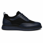 Scarpe Brogue Sportive Uomo Blu Navy con Inserti Traspiranti