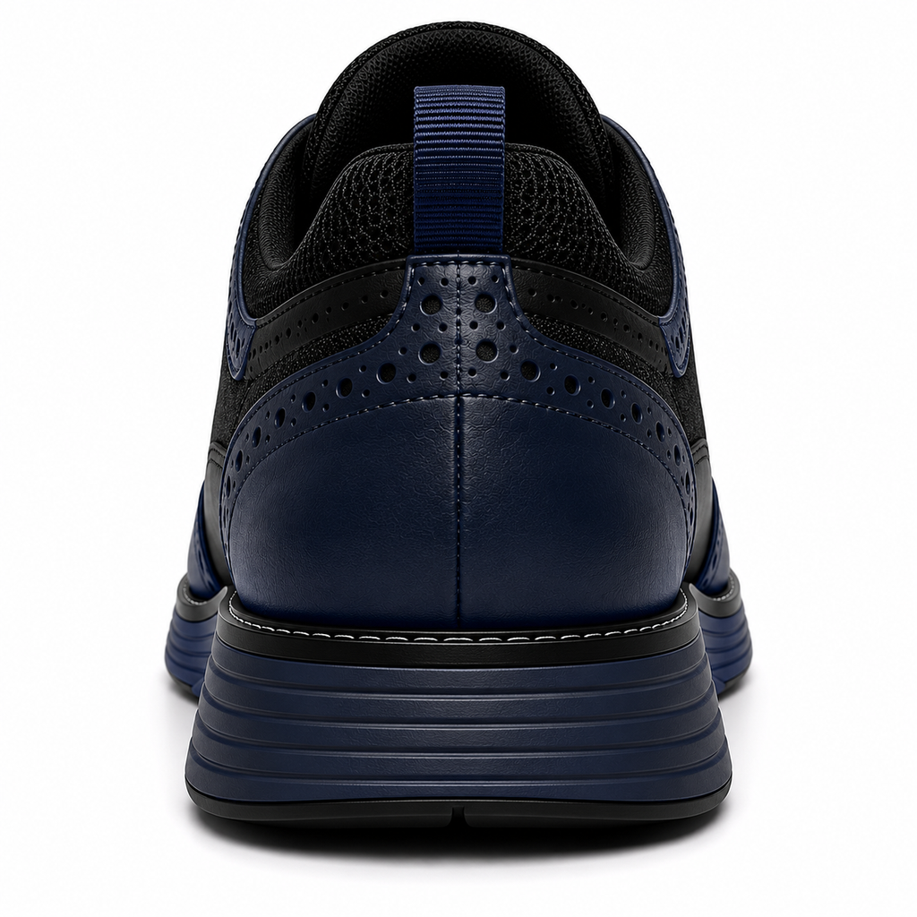 Scarpe Brogue Sportive Uomo Blu Navy con Inserti Traspiranti