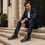 Scarpe Casual Uomo Blu Navy con Suola Comfort Multistrato