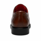 Scarpe Derby Eleganti Uomo Marrone con Interno Rosso Premium