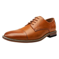 Scarpe Eleganti Uomo Cap Toe Marrone Giallo
