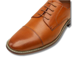 Scarpe Eleganti Uomo Cap Toe Marrone Giallo