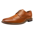 Scarpe Eleganti da Uomo Marroni Wingtip Brogue
