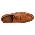 Scarpe Eleganti da Uomo Marroni Wingtip Brogue