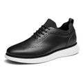 Scarpe Sneakers Eleganti da Uomo Nere Wingtip Brogue
