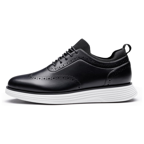 Scarpe Sneakers Eleganti da Uomo Nere Wingtip Brogue