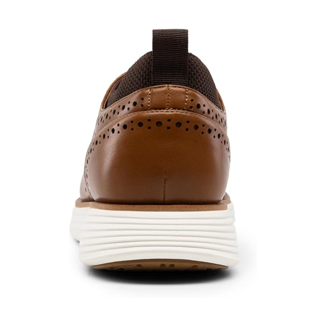 Sneakers Oxford Uomo Brogue Casual - Marrone Chiaro