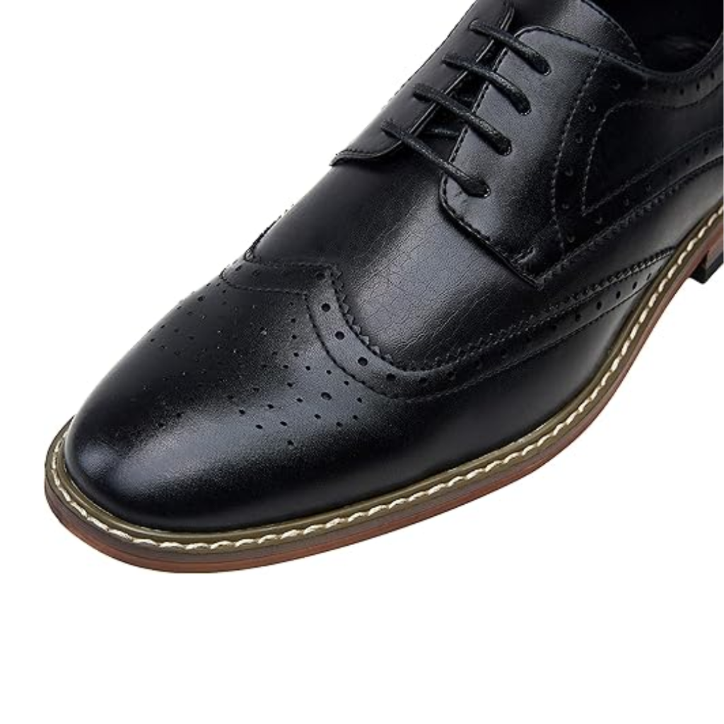 Scarpe Eleganti Uomo Wingtip Brogue Nere