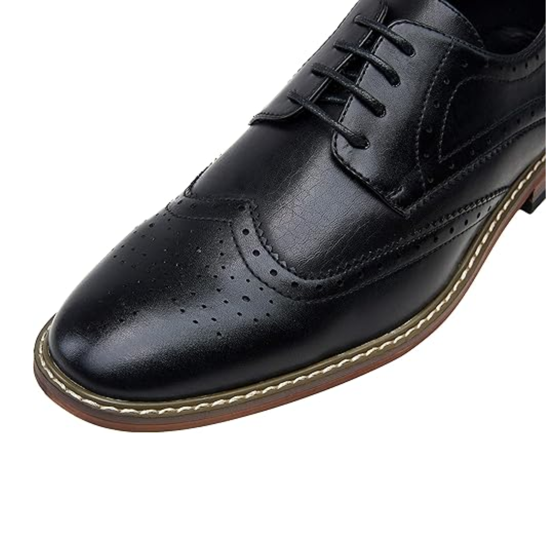 Scarpe Eleganti Uomo Wingtip Brogue Nere
