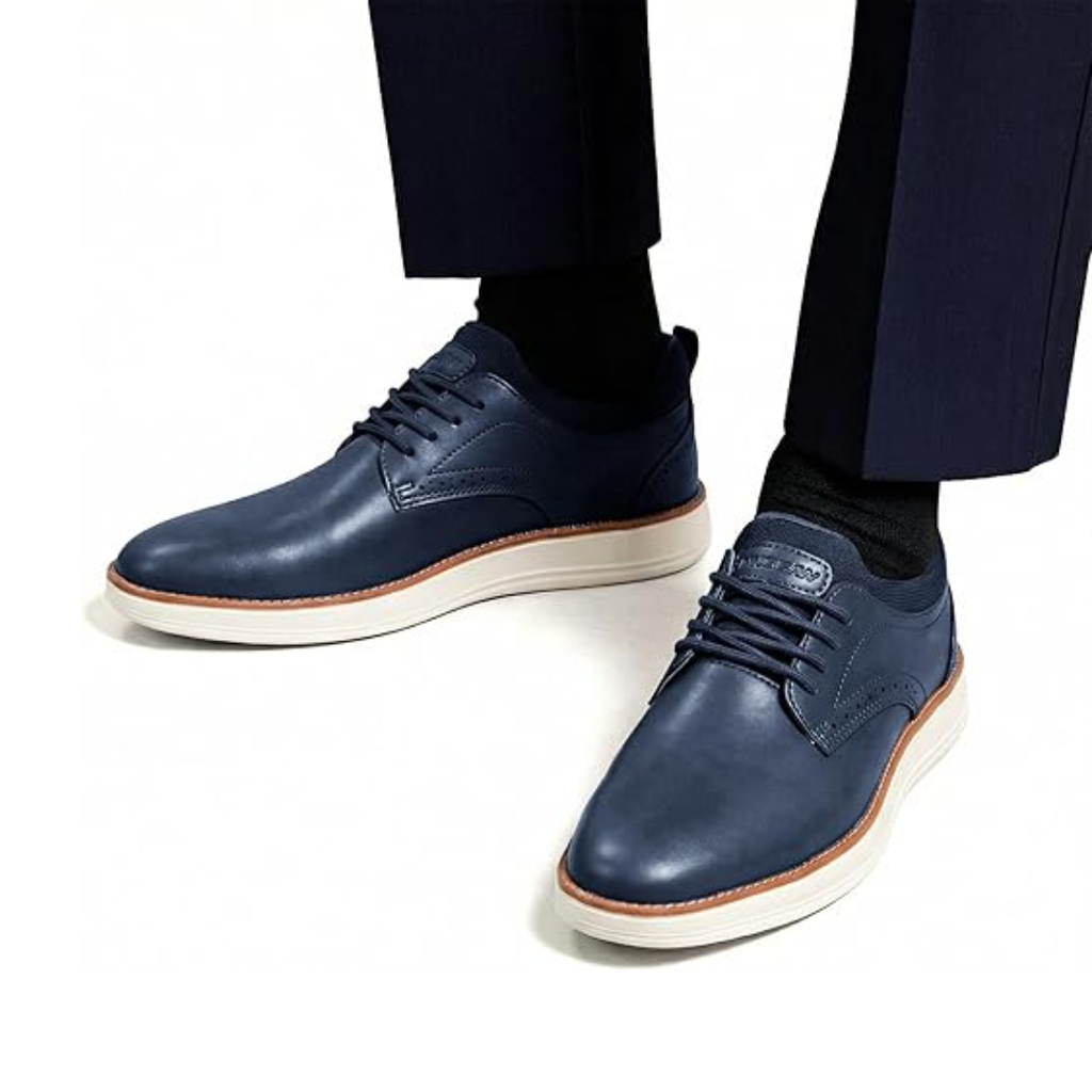 Scarpe Uomo Stile Oxford Casual Eleganti - Blu