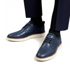 Scarpe Uomo Stile Oxford Casual Eleganti - Blu