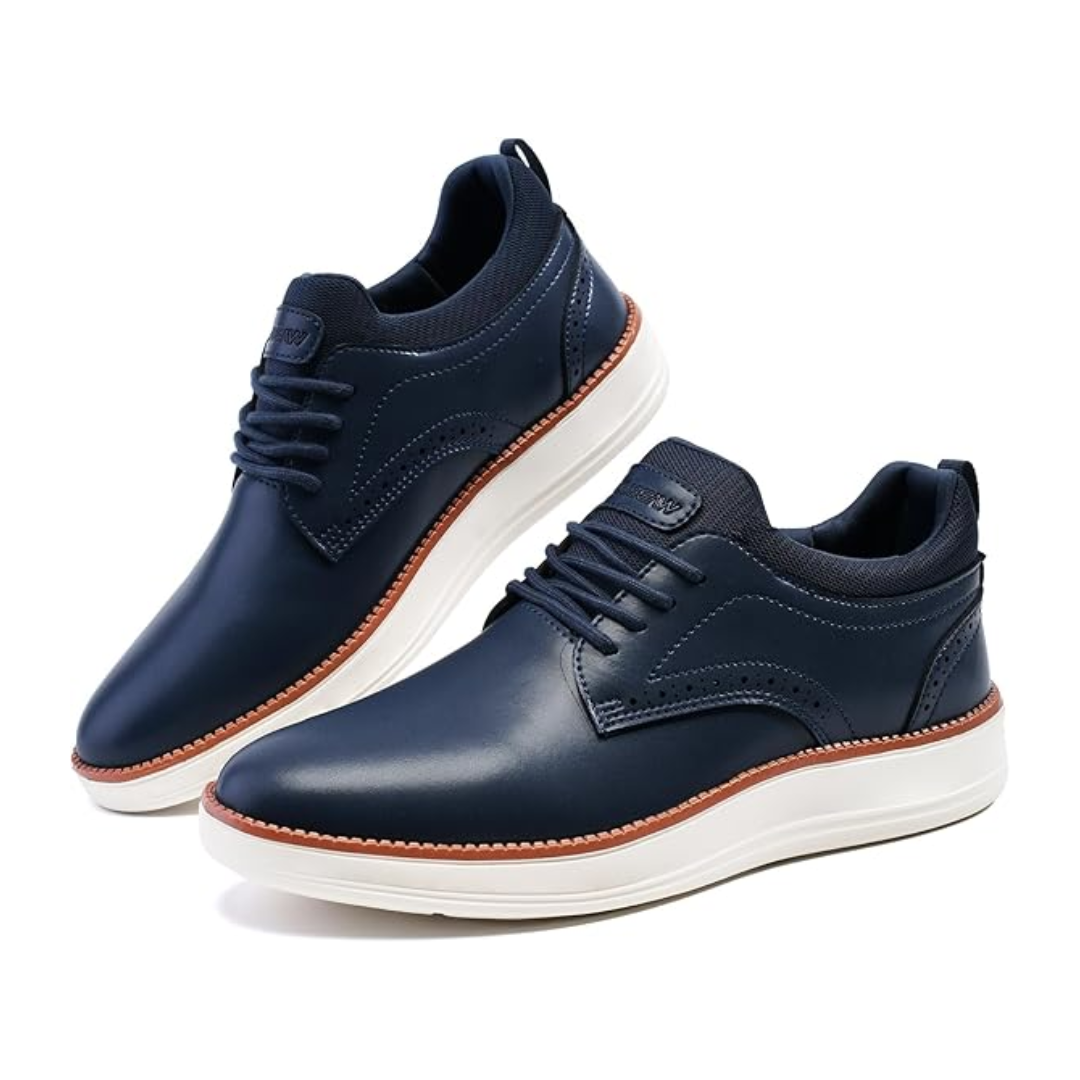 Scarpe Uomo Stile Oxford Casual Eleganti - Blu