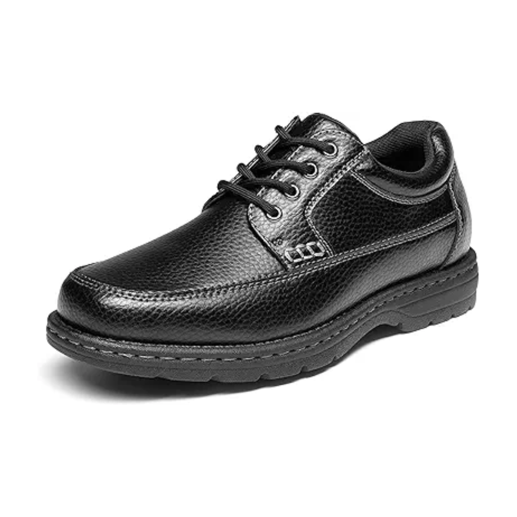 Scarpe Uomo Eleganti con Punta Quadrata in Pelle Nera