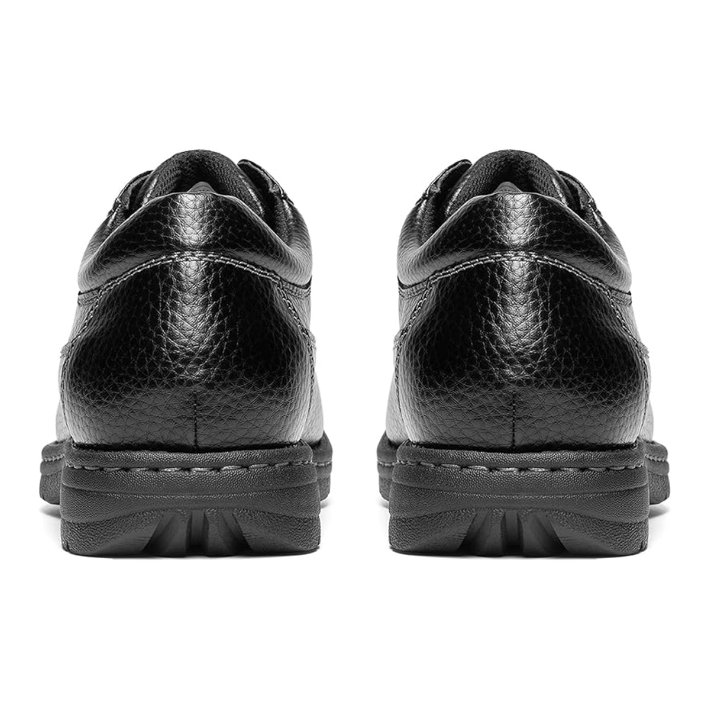 Scarpe Uomo Eleganti con Punta Quadrata in Pelle Nera