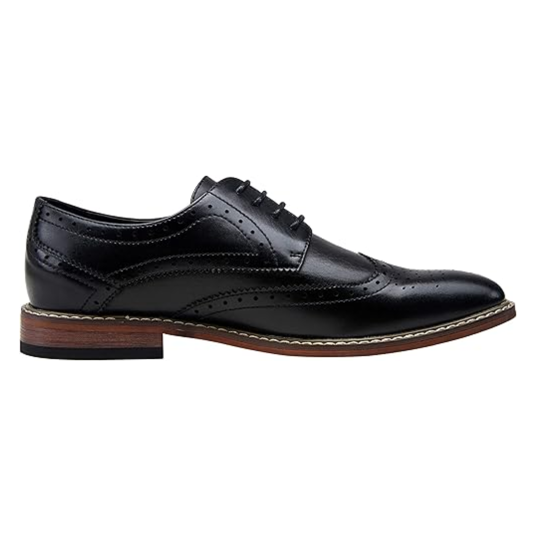 Scarpe Eleganti Uomo Wingtip Brogue Nere