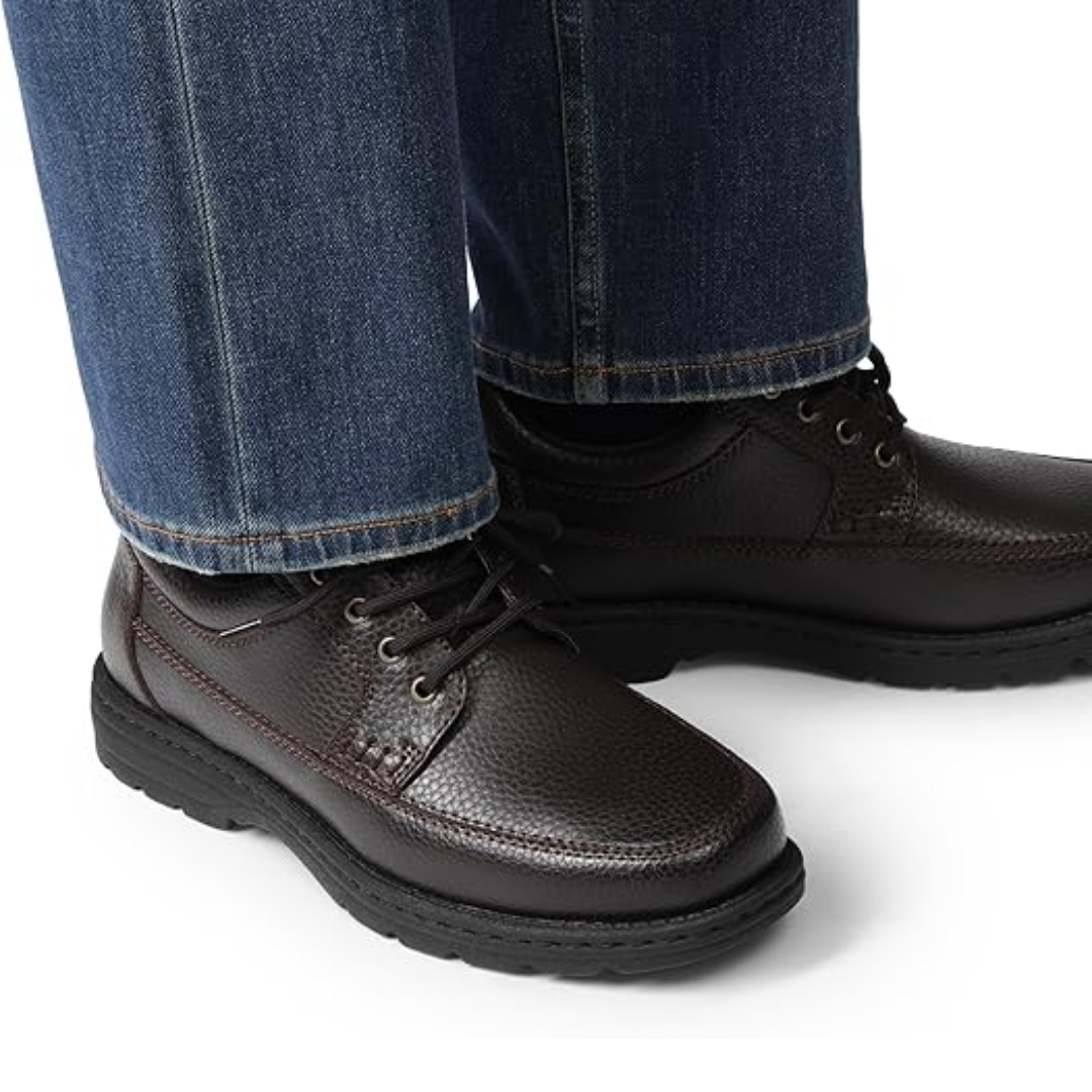 Scarpe Uomo Eleganti in Pelle Color Caffè con Punta Quadrata
