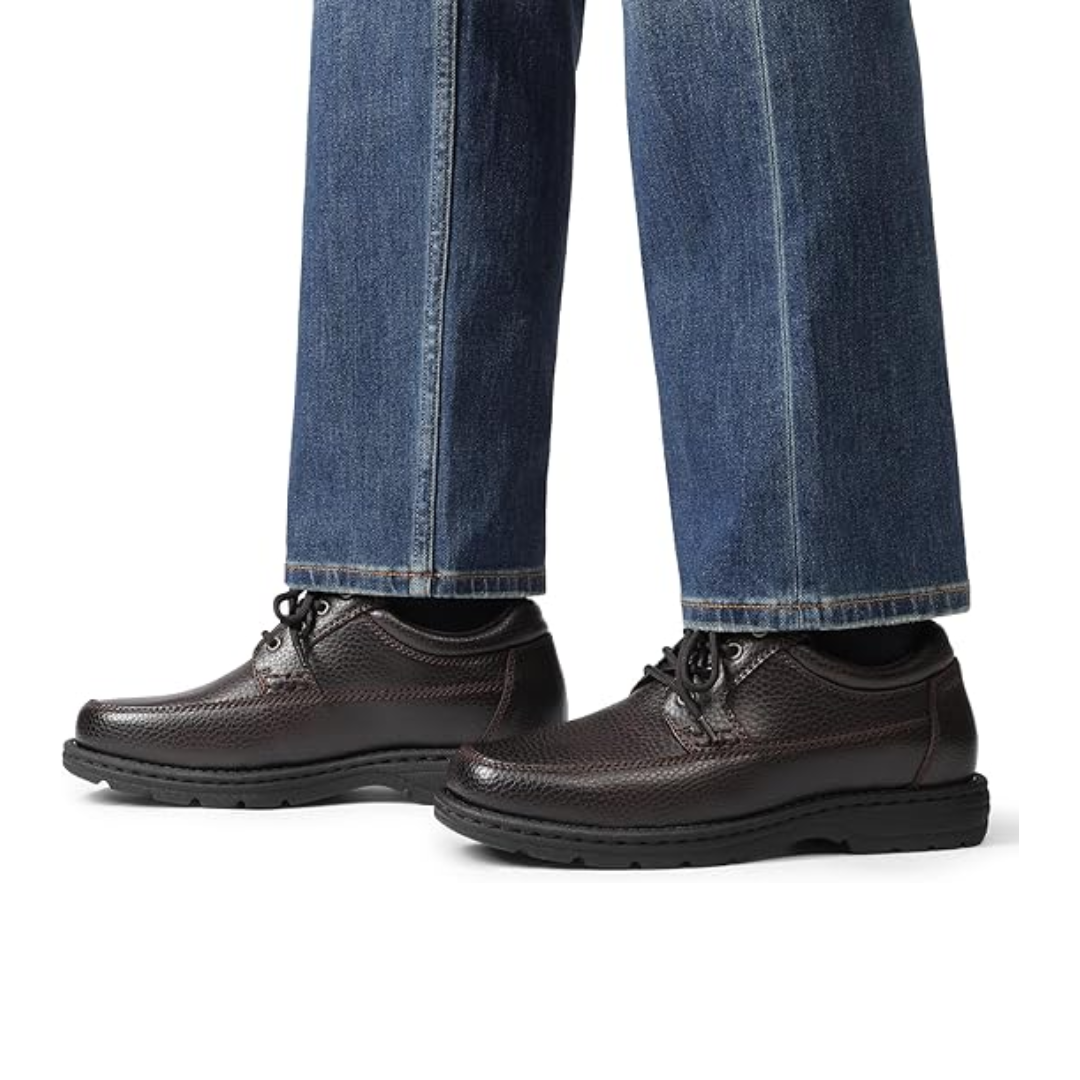 Scarpe Uomo Eleganti in Pelle Color Caffè con Punta Quadrata