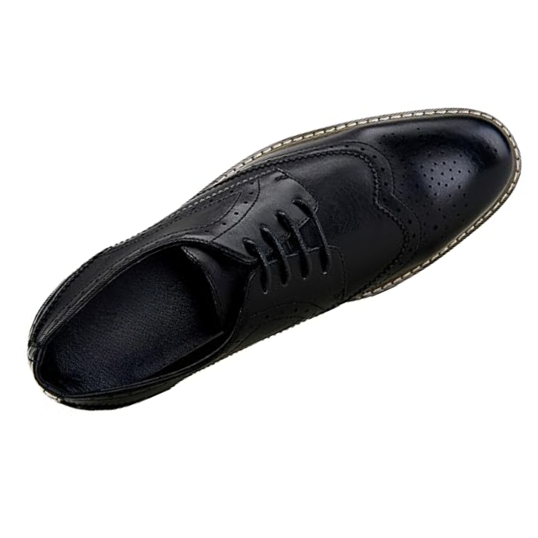 Scarpe Eleganti Uomo Wingtip Brogue Nere