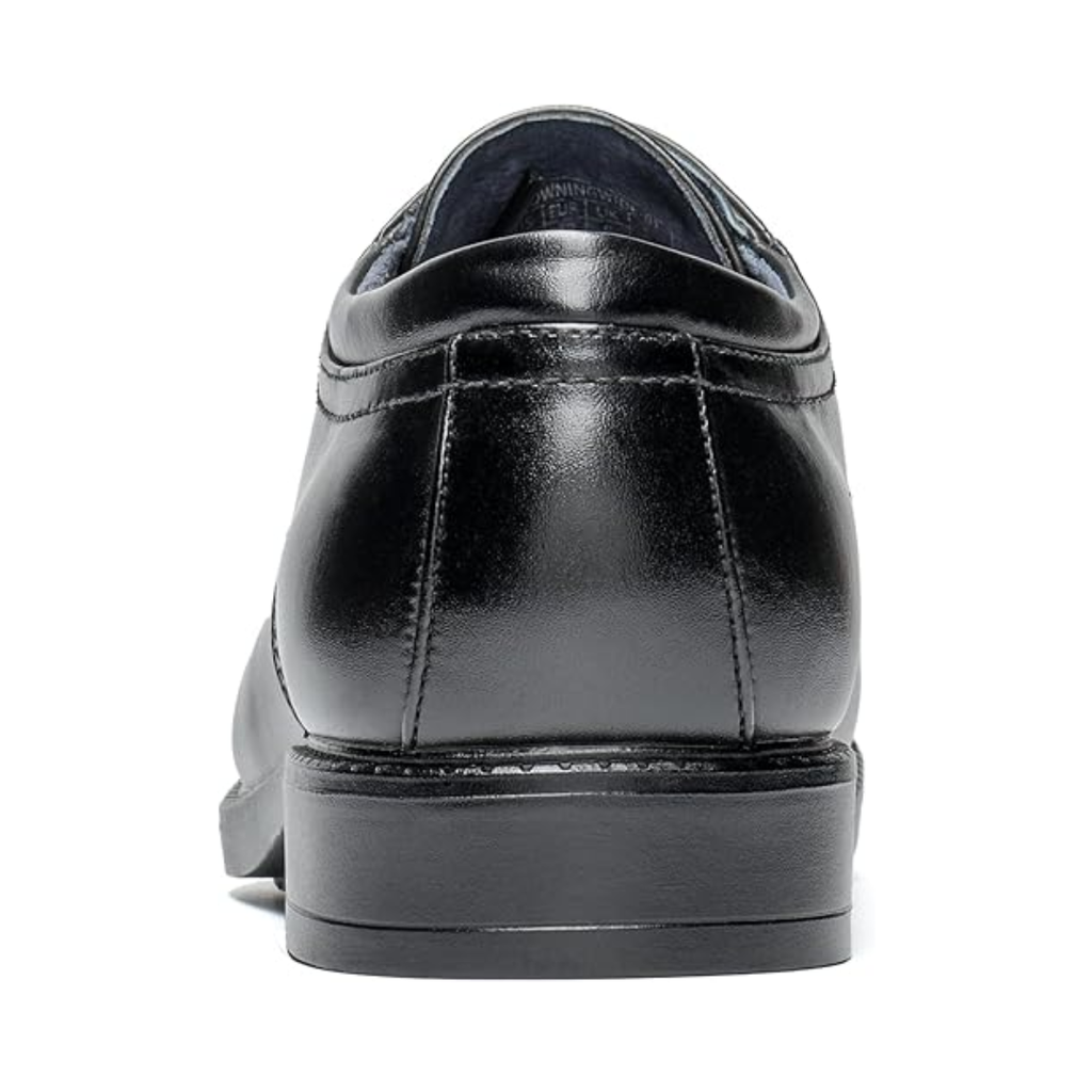 Stringate Classiche in Pelle Sintetica Nera, Suola TPE Antiscivolo