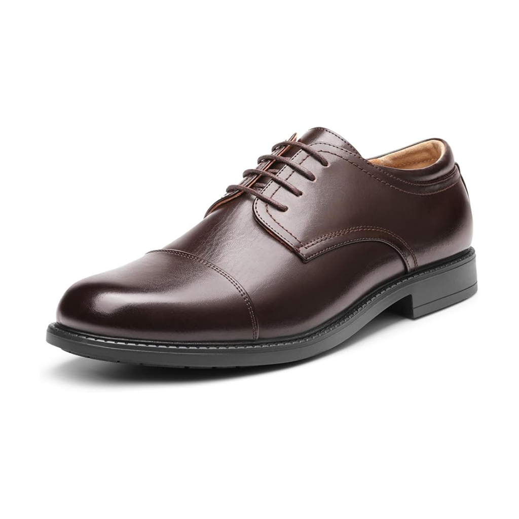 Scarpe Formali Classiche Marrone Scuro in PU con Suola TPE