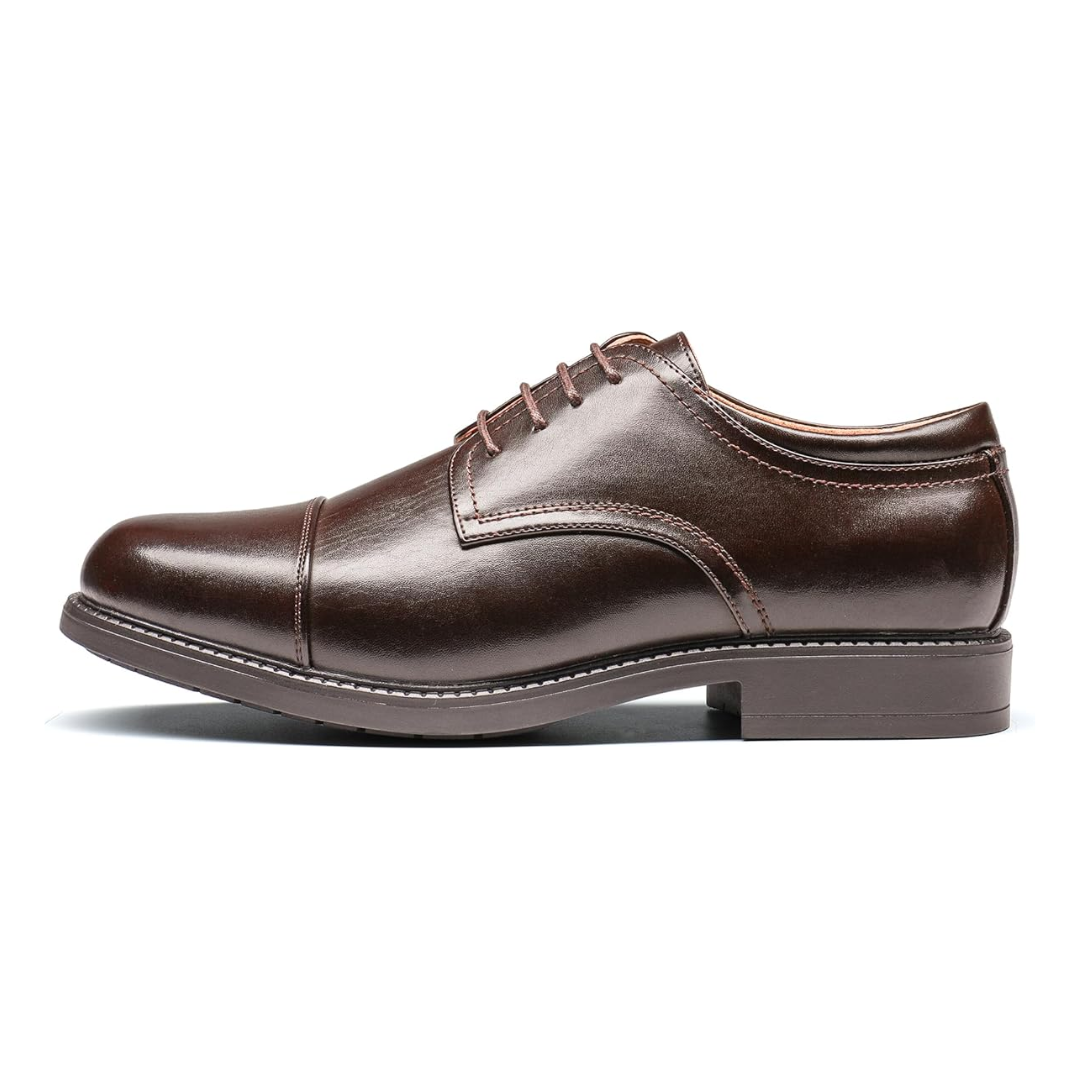 Scarpe Formali Classiche Marrone Scuro in PU con Suola TPE