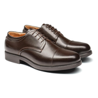 Scarpe Formali Classiche Marrone Scuro in PU con Suola TPE