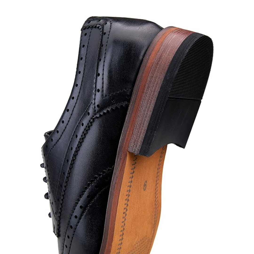Scarpe Eleganti Uomo Wingtip Brogue Nere