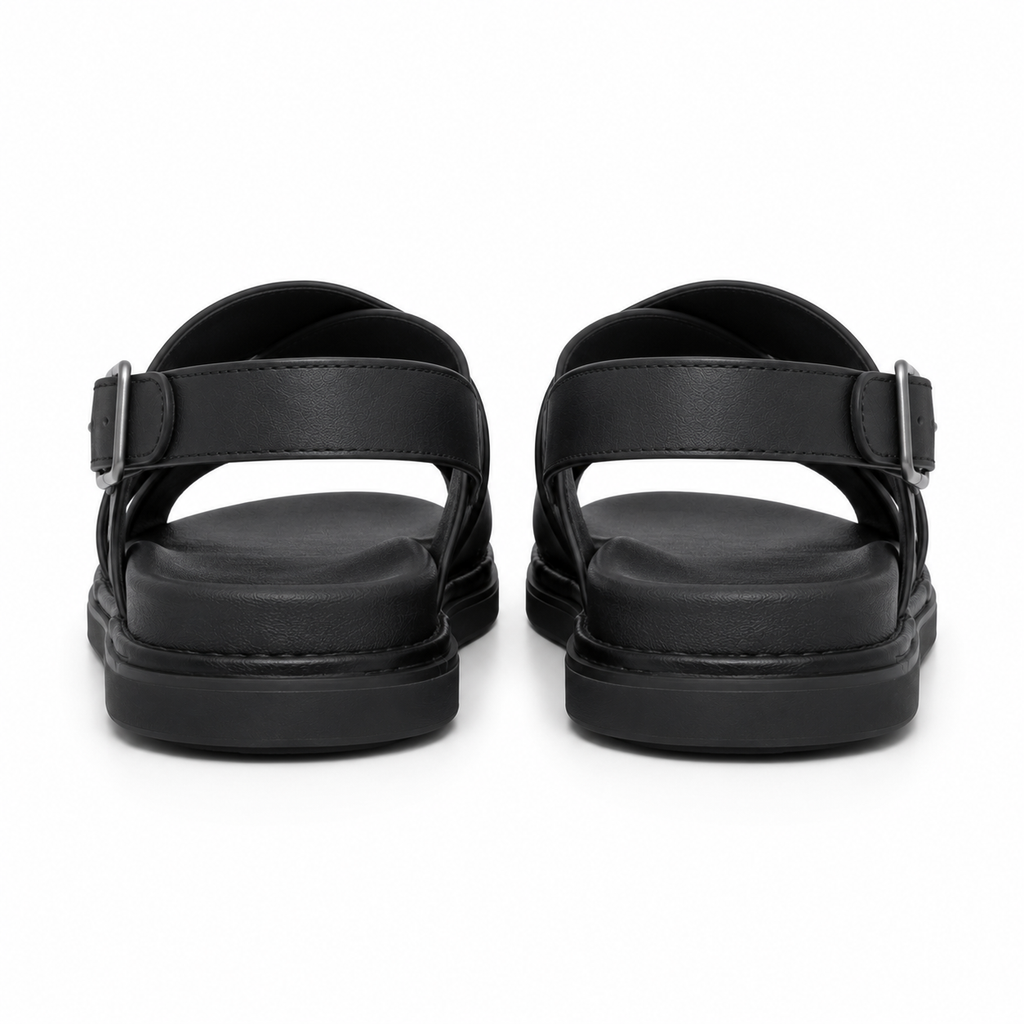 Suola dei sandali Falivelli in pelle nera